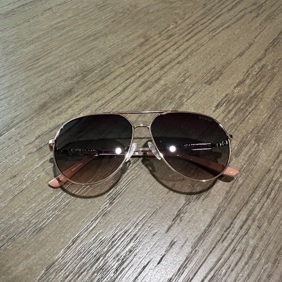 Guess Accessories - Guess Women’s Rose Gold Aviator Sunglasses